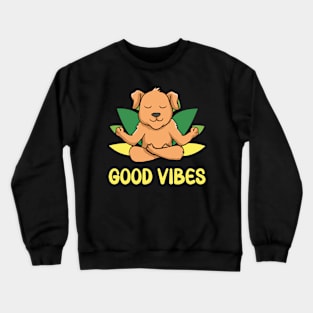 Yoga Dog Lotus Flower Crewneck Sweatshirt